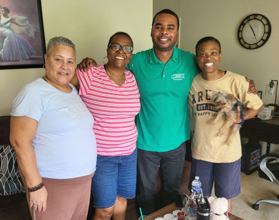 Left to right: Joy Campbell (Former Navy Communiations officer), Lisa Francis (Former County Chief Fighter), Marcellus Crews and Devonnie Gregory (Former DC Police)